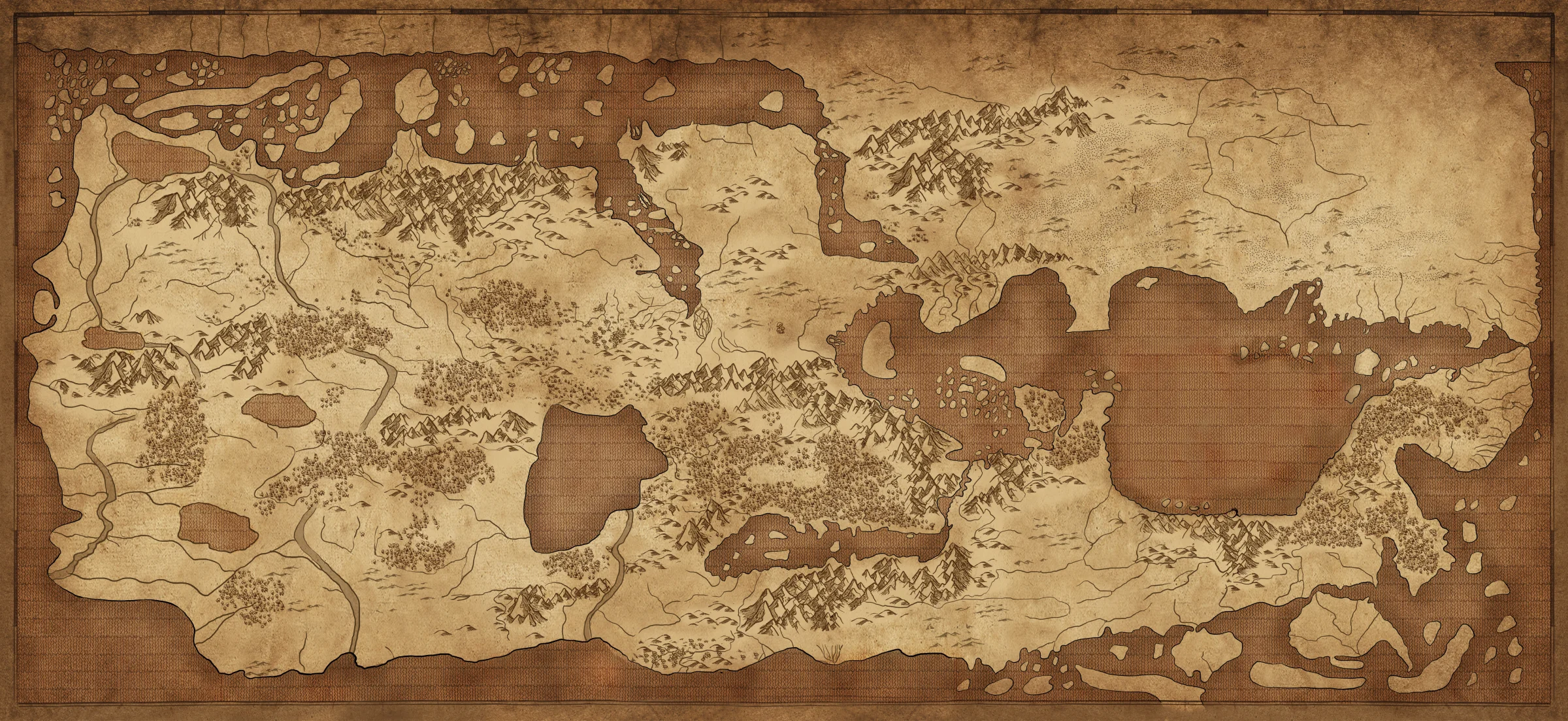 World map of The Shidim's Fall